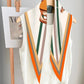 Maxine Beige Silk Diamond Scarf