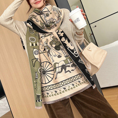 Laure Pashmina Scarf Green