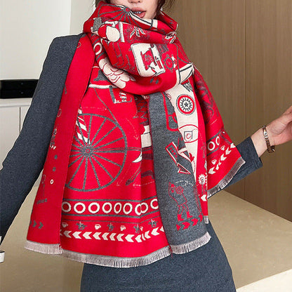 Laure Pashmina Scarf Red