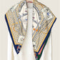 Carriage Navy & Green Double Print Scarf / 90cm