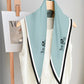 Carriage Blue Silk Diamond Scarf