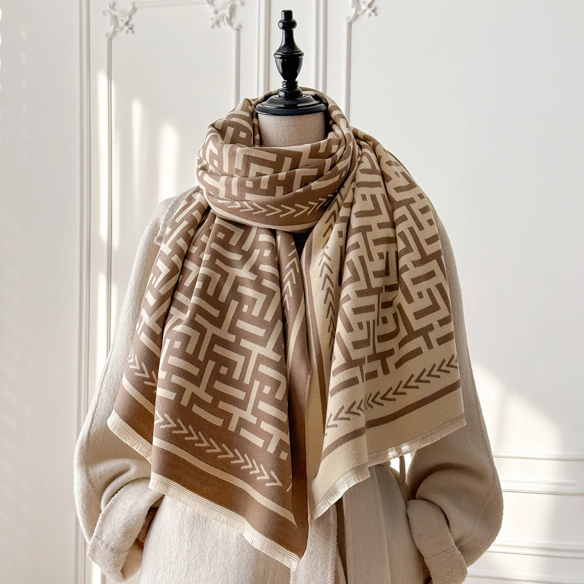 Grata Pashmina Scarf Khaki