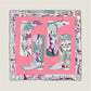 Boots Blue & Pink Double Print Scarf / 90cm