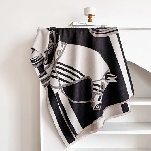 Norcia Pashmina Scarf Black