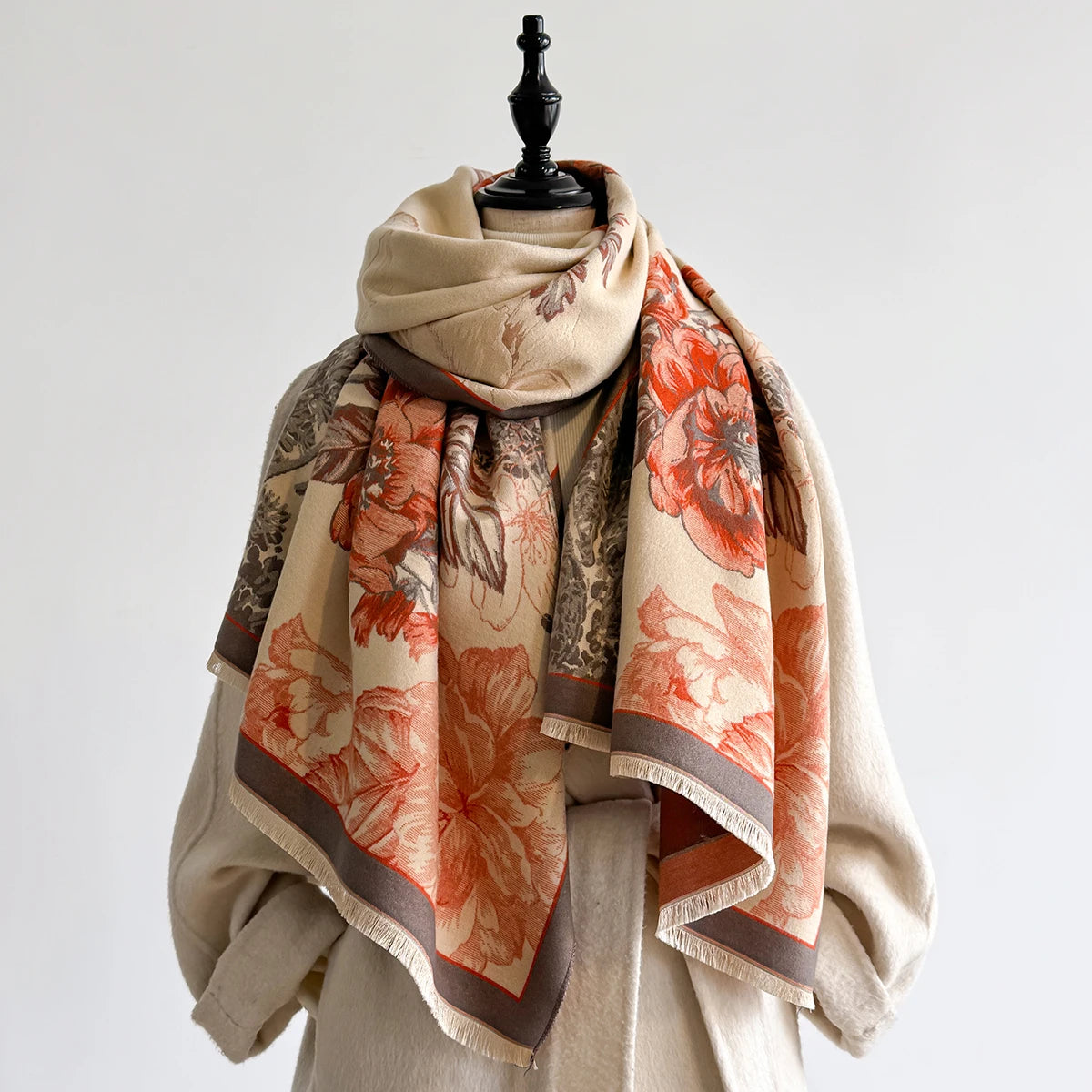 Claretta Pashmina Scarf Orange