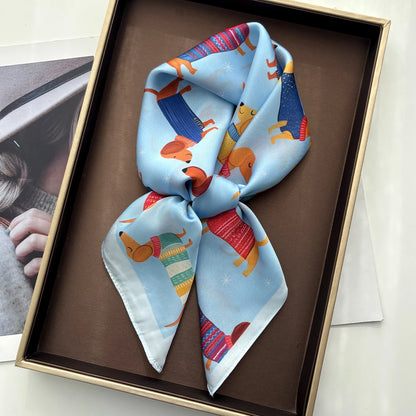 Dachshund Blue Scarf / 65cm