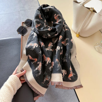 Ludovica Pashmina Scarf Gray