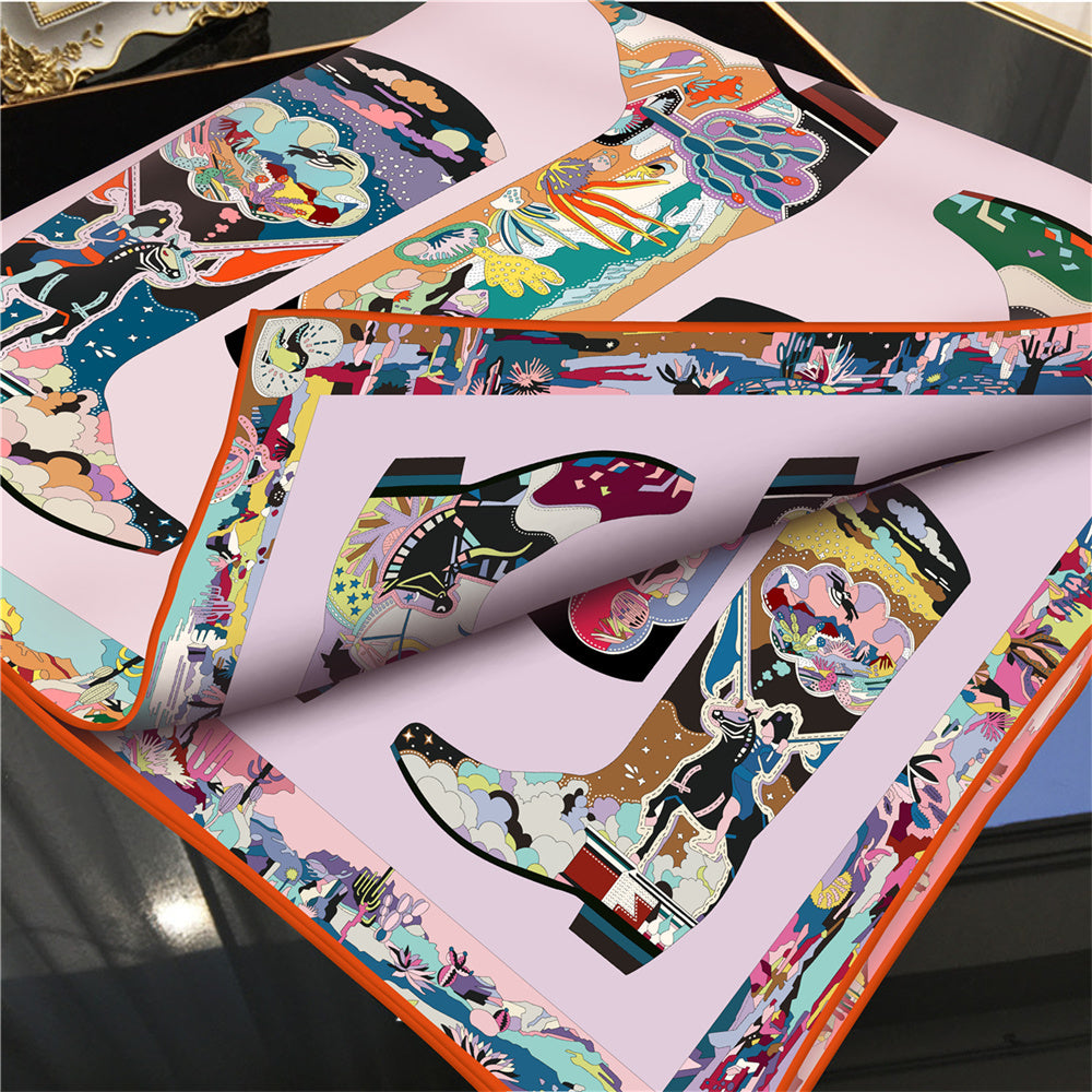 Boots Multicolor Double Print Scarf / 90cm