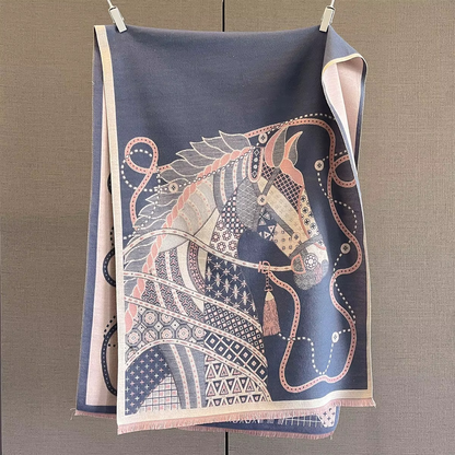 Edwige Pashmina Scarf Blue
