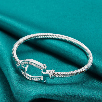 Silver Horseshoe Bracelet