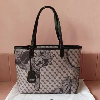 Lono Large Tote Bag with Horse Motif