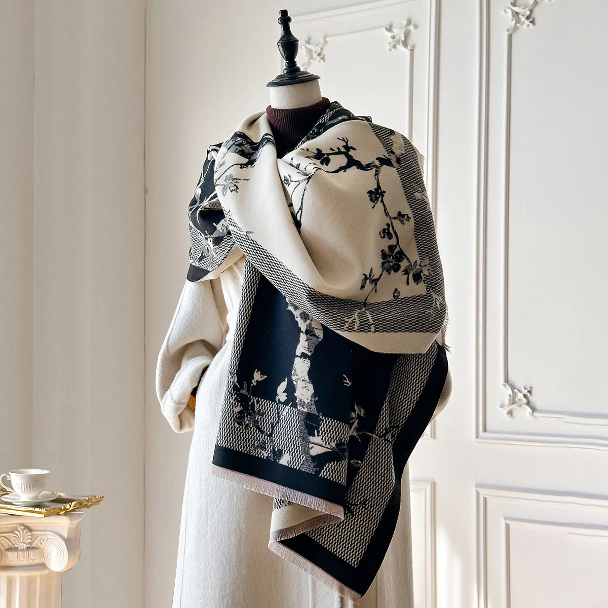Biondina Pashmina Scarf Black