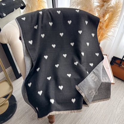 Cuore Pashmina Scarf Black