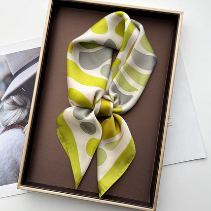Floral Green Scarf / 65cm