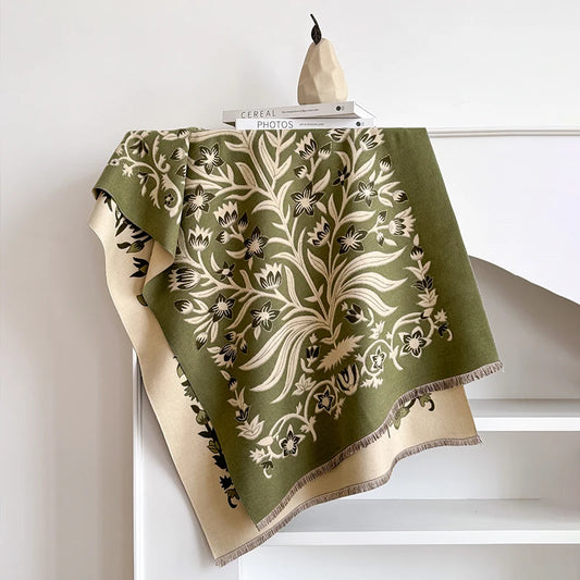 Florigia Pashmina Scarf Green