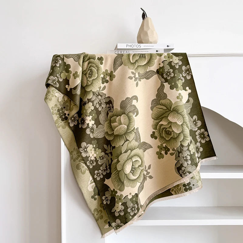 Bortola Pashmina Scarf Green