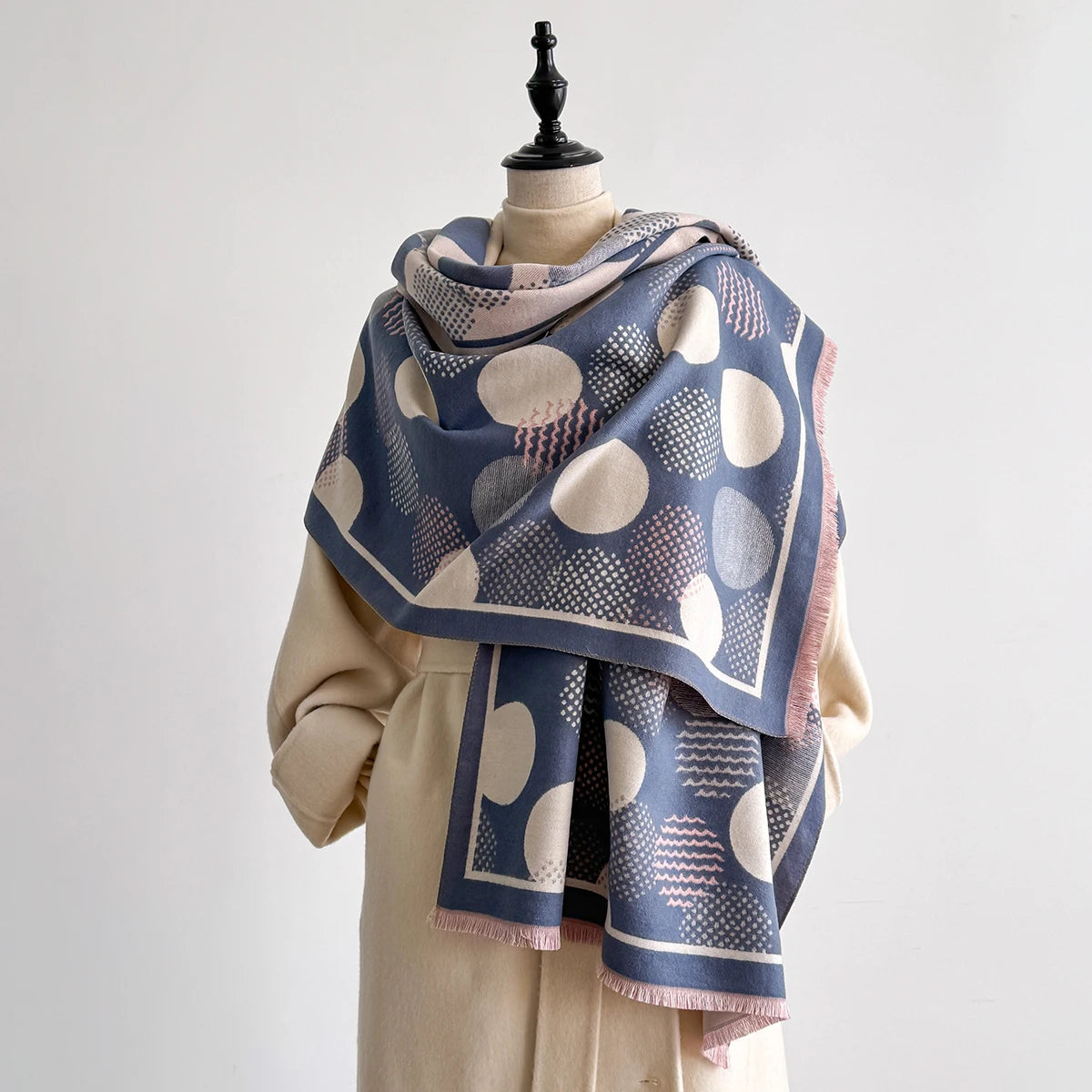 Ciretta Pashmina Scarf Blue