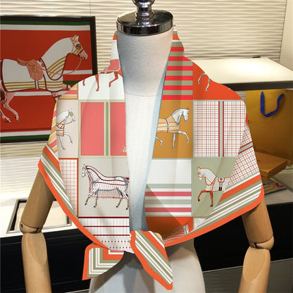 Adrina Silk Scarf Orange / 90cm