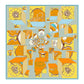Omera Yellow Silk Scarf / 90cm