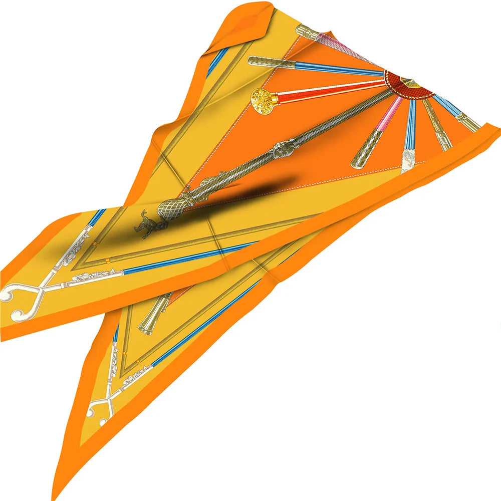 Sienna Orange Silk Diamond Scarf