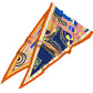 Carriage Wheel Orange Silk Diamond Scarf