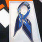Horse Race Blue Silk Diamond Scarf