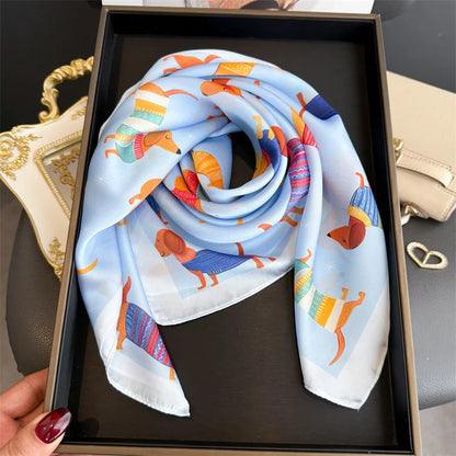 Dachshund Blue Scarf / 65cm