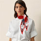 Head Red Silk Diamond Scarf