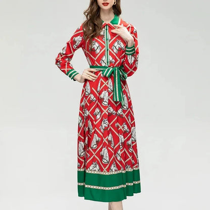 Equestrian Print Dress