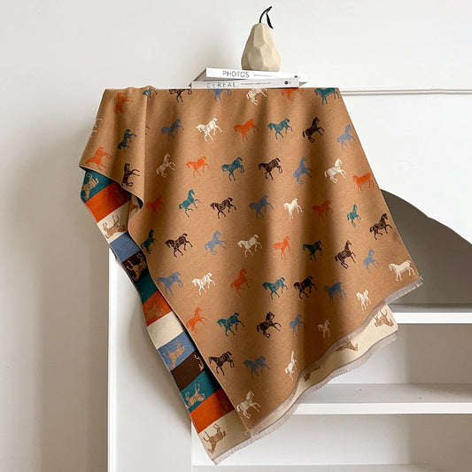 Manarola Pashmina Scarf Brown