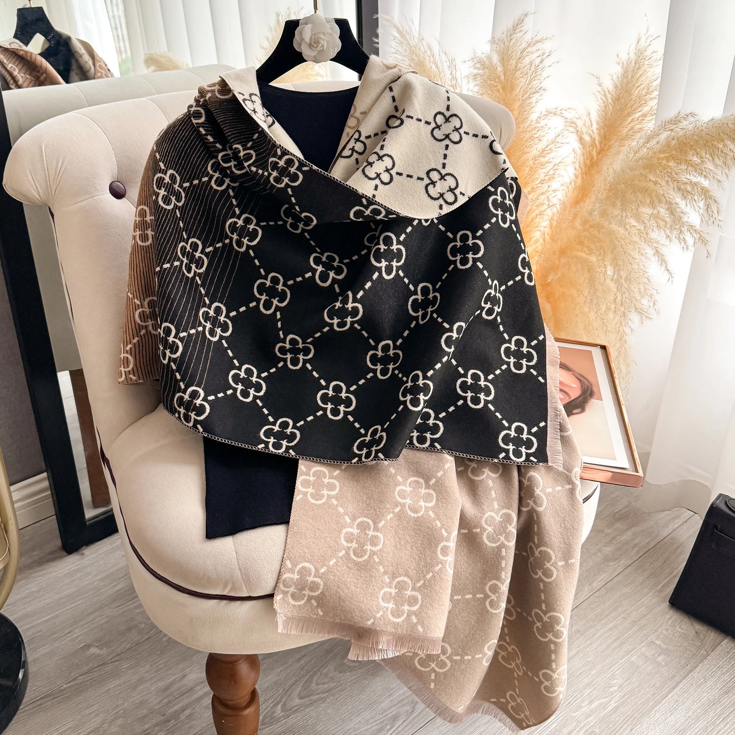 Arianna Pashmina Scarf Beige