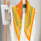 Sienna Orange Silk Diamond Scarf