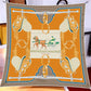 Carriage Yellow Silk Scarf / 90cm