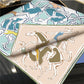 Horse Dancer Blue Double Print Scarf / 90cm