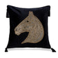 Beaded Horse Head Velvet Pillow Covers with Tassels