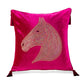 Beaded Horse Head Velvet Pillow Covers with Tassels