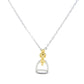 Stirrup Pendant Necklace (Gold and Platinum Plated)