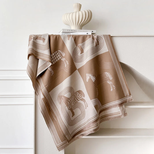 Belluno Pashmina Scarf Khaki