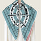 Carriage Circle Blue Double Print Scarf / 90cm