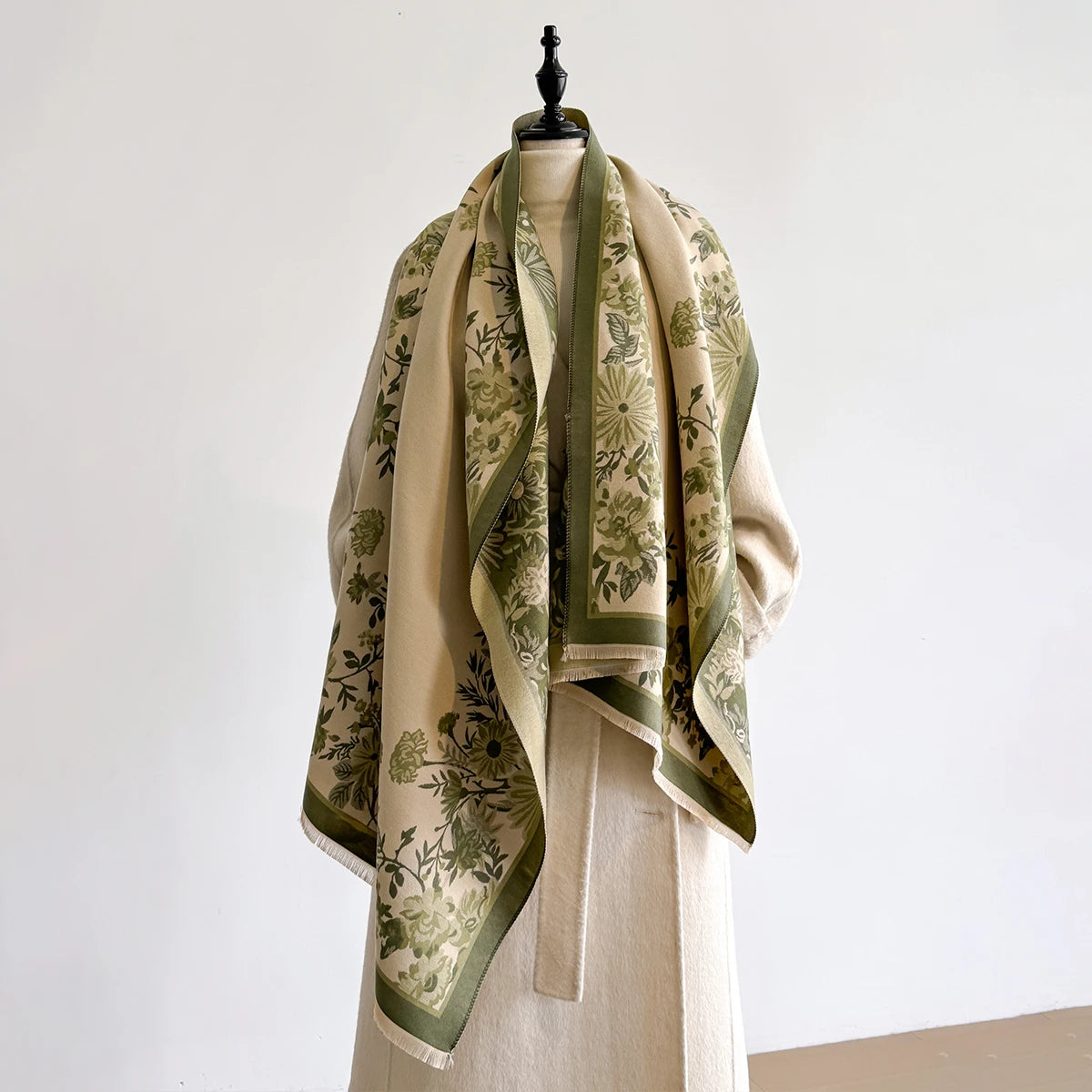 Florica Pashmina Scarf Green