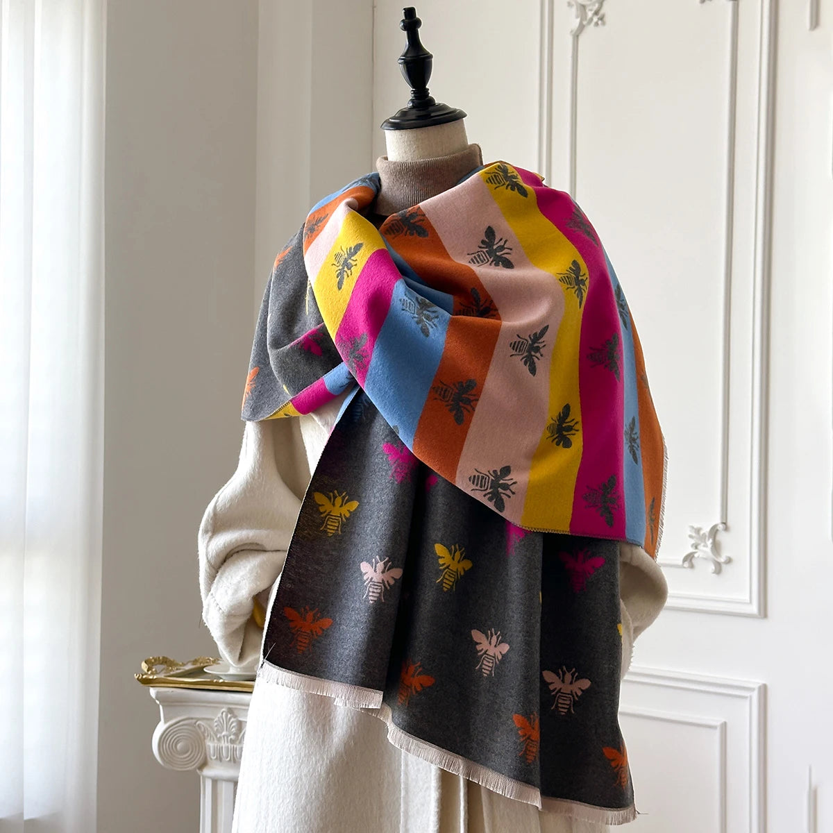 Aralda Pashmina Scarf Gray