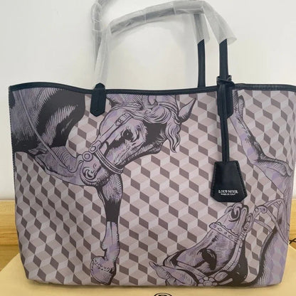 Lono Large Tote Bag with Horse Motif