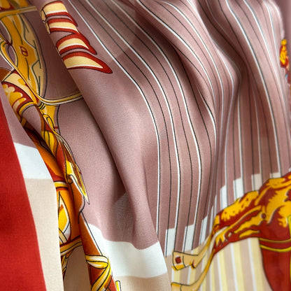 Red Saveria Kaftan Dress & Scarf Set