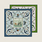 Carriage Blue & Green Double Print Scarf / 90cm