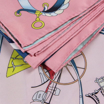 Carriage Pink Double Print Scarf / 90cm