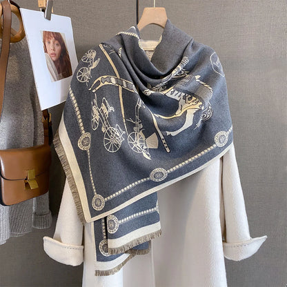 Rochelle Pashmina Scarf Gray