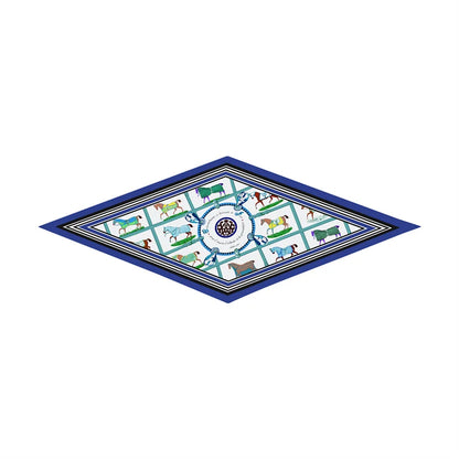 Tersa Blue Silk Diamond Scarf