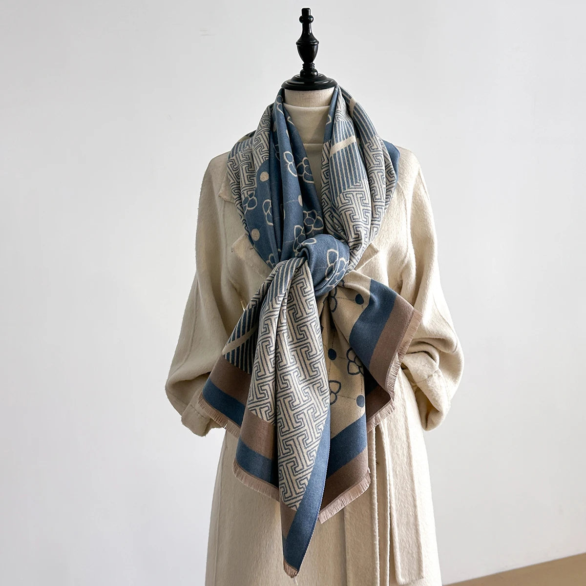 Malina Pashmina Scarf Blue