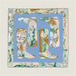 Boots Blue & Pink Double Print Scarf / 90cm
