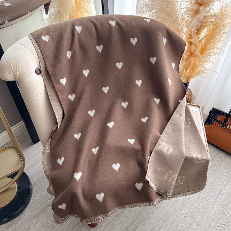 Cuore Pashmina Scarf Brown